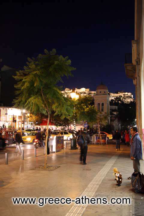 ATHINAS STREET - View of Monastiraki square and Acropolis from Athinas street by Ioannis Matrozos