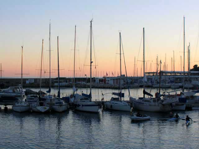 VIEW OF THE BAY - View of Mikrolimano bay with the yachts. One of the best spots in Piraeus and Athens. by John Papamakris