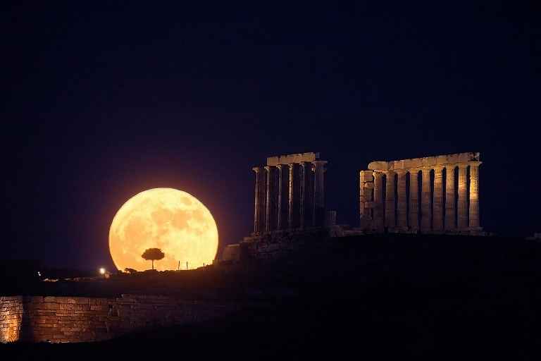 Acropolis - View of Actopolis in the moonlight by Ioannis Matrozos