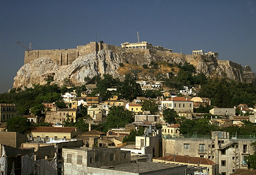 The North and East Slopes of the Acropolis. View from the northeast. - View from the northeast. by Kevin T. Glowacki and Nancy L. Klein