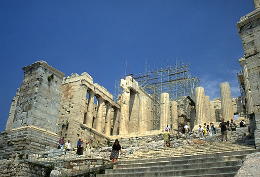 The Propylaia (north wing). - Photo taken in 1997. by Kevin T. Glowacki and Nancy L. Klein
