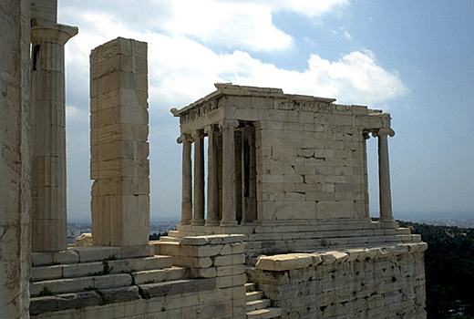 The southwest wing of the Propylaia and Temple of Athena Nike. -  by Kevin T. Glowacki and Nancy L. Klein