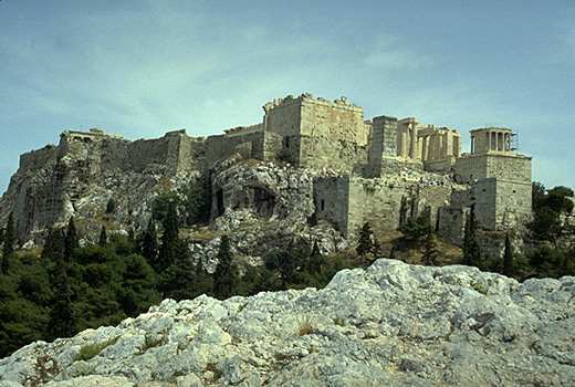The Acropolis as seen from the Areopagus. - View from the northwest. by Kevin T. Glowacki and Nancy L. Klein