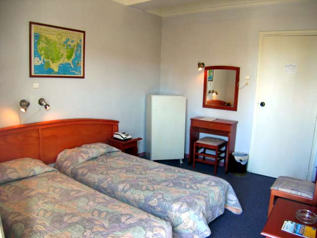 Image of the double room with two beds CLICK TO ENLARGE