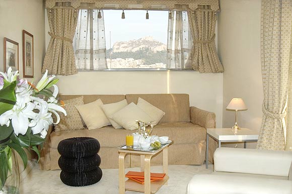 Picture of the room with view of Lycabettus of Polis Grand Hotel located in Athens Greece. CLICK TO ENLARGE