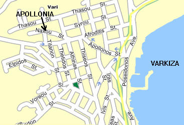 Map of Varkiza, Athens. CLICK TO ENLARGE