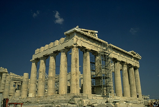 The Parthenon, southeastern corner. - 