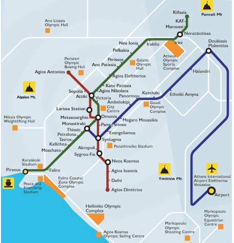 Athens metro map